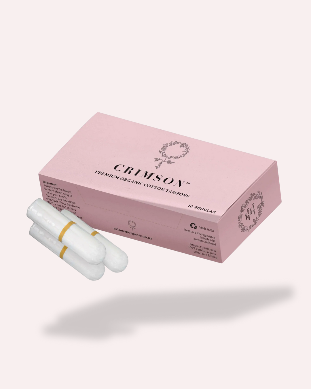 Premium Organic Cotton Tampons Crimson