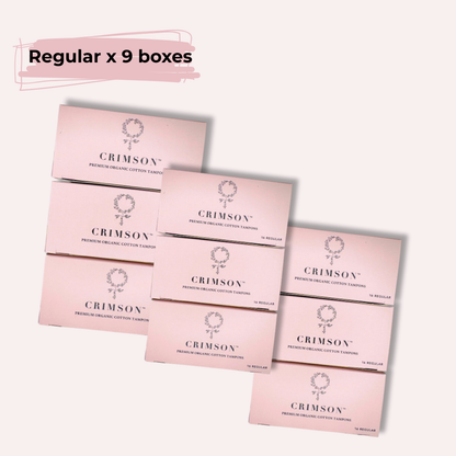Regular Organic Cotton Tampons - 6 Month Supply
