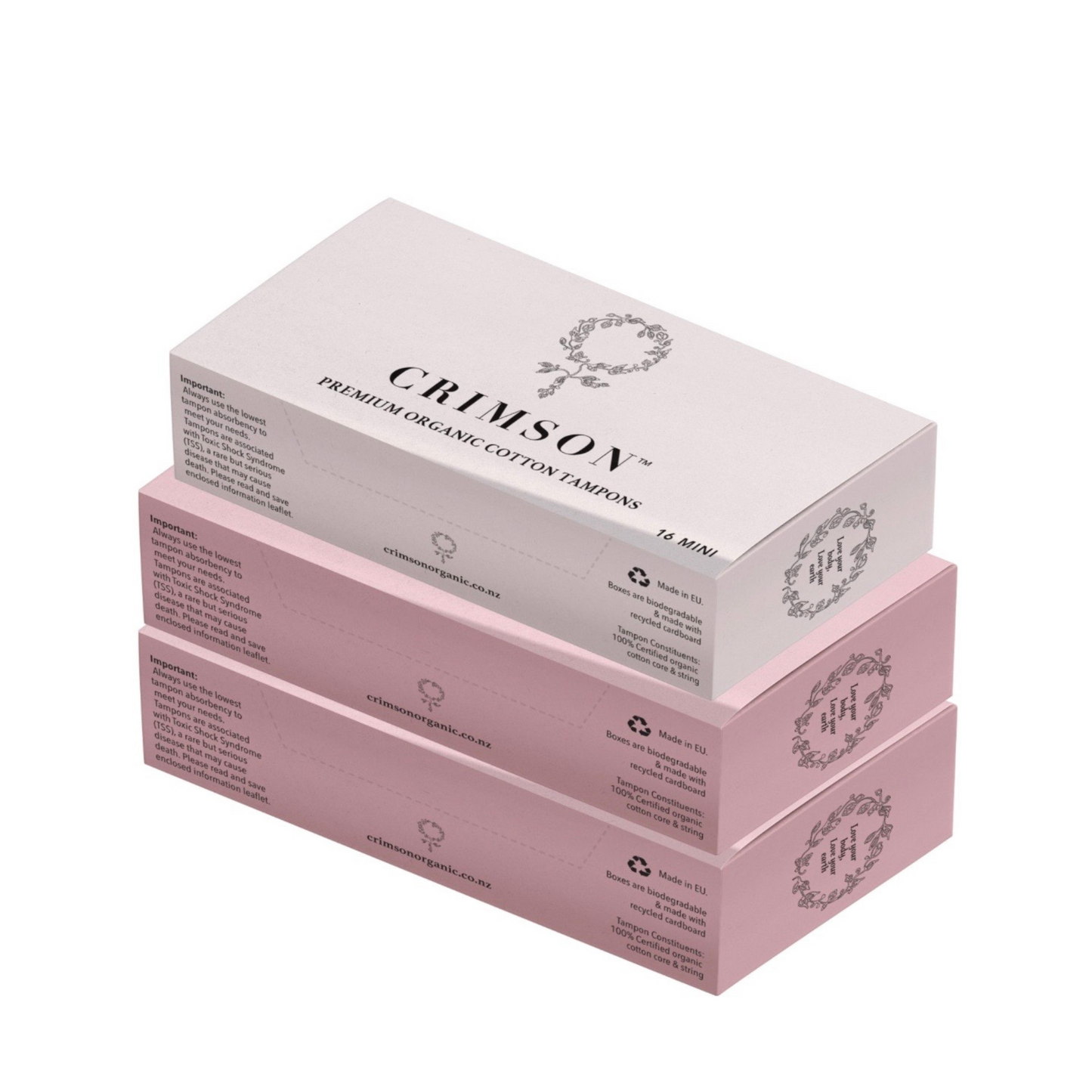 Light Flow Bundle - 3 month supply - 2 x regular and 1 x mini Crimson